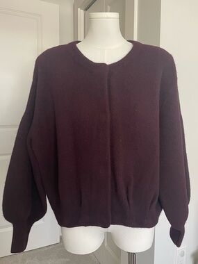 Burgundy Wool Blend Jacket